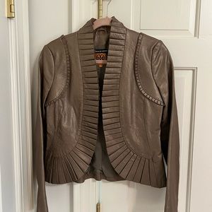Tory Burch Brown Leather Jacket